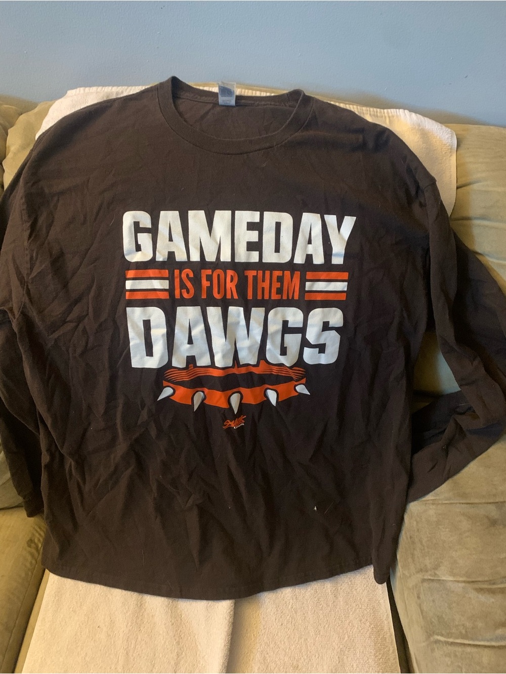 "Gameday Is For Them Dawgs" Long Sleeve Tee - Cleveland Browns